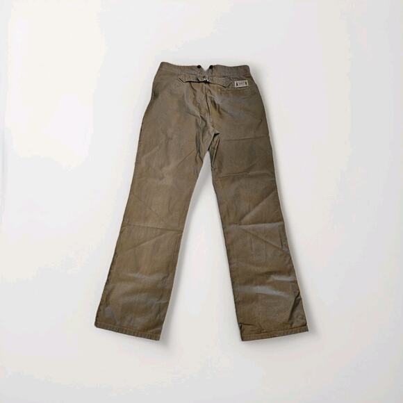 Classic Oldwest Styles Kahki Canvas Button Fly Buckle Back Pants Size 36 X 33.5 - Picture 2 of 9
